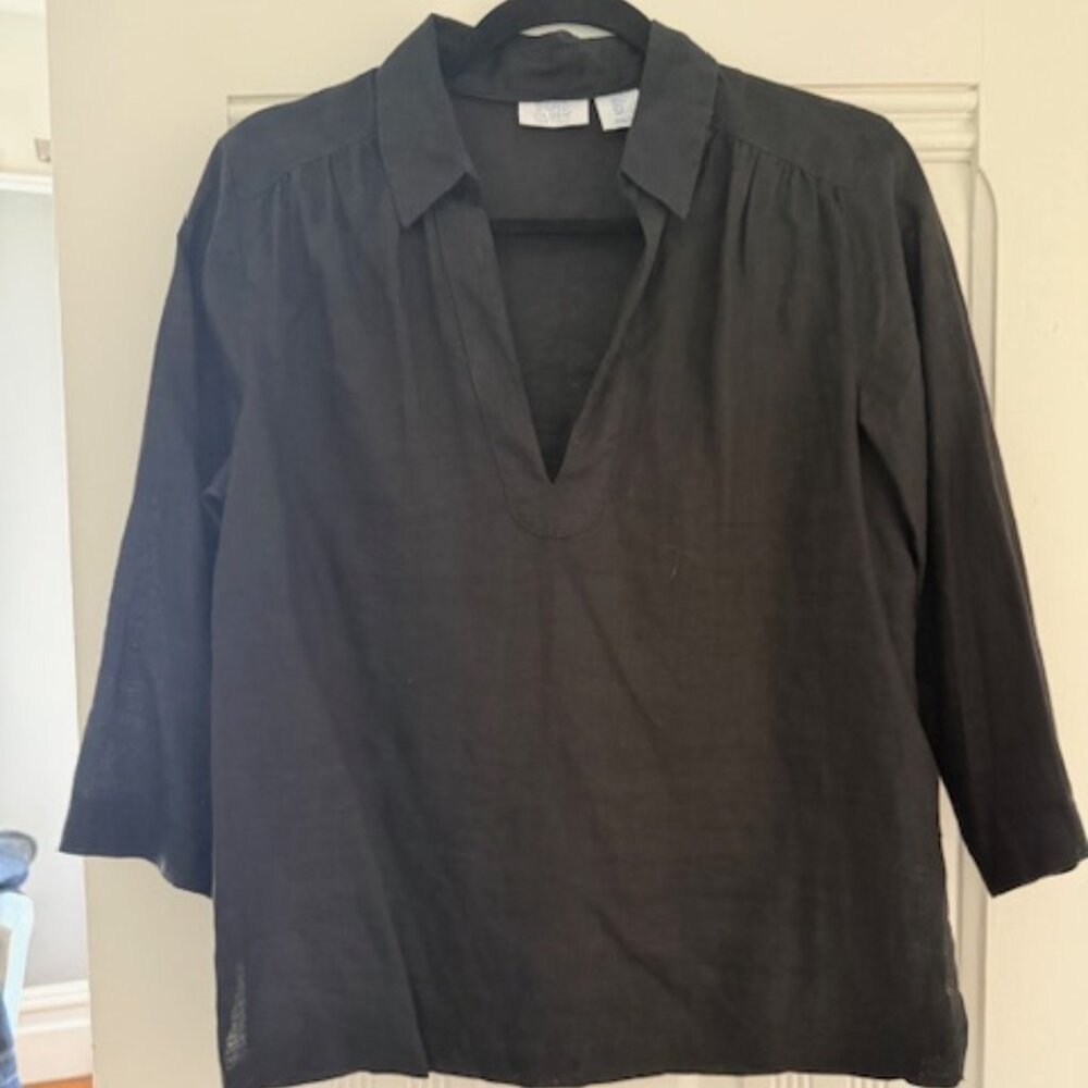 Sigrid Olsen 100% Linen Top